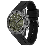 Hugo Boss Admiral Green Dial Black Silicon Rubber Strap Watch for Men - 1513967