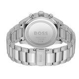 Hugo Boss View Chronograph Black Dial Silver Steel Strap Watch For Men - 1514008