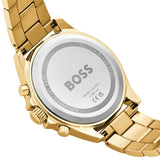 Hugo Boss Troper Chronograph Green Dial Gold Steel Strap Watch For Men - 1514059