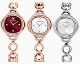 Swarovski Crystal Flower Silver Dial Silver Steel Strap Watch for Women - 5547622