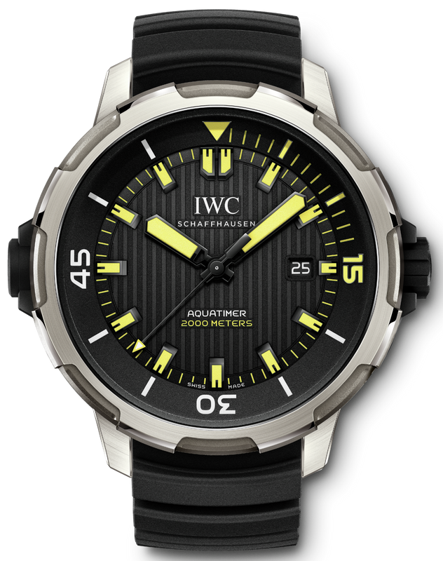 IWC Aquatimer Automatic 2000 Black Dial Black Rubber Strap Watch for Men Watch for Men