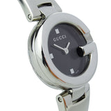 Gucci Guccissima Black Dial Silver Steel Strap Watch For Women - YA134301