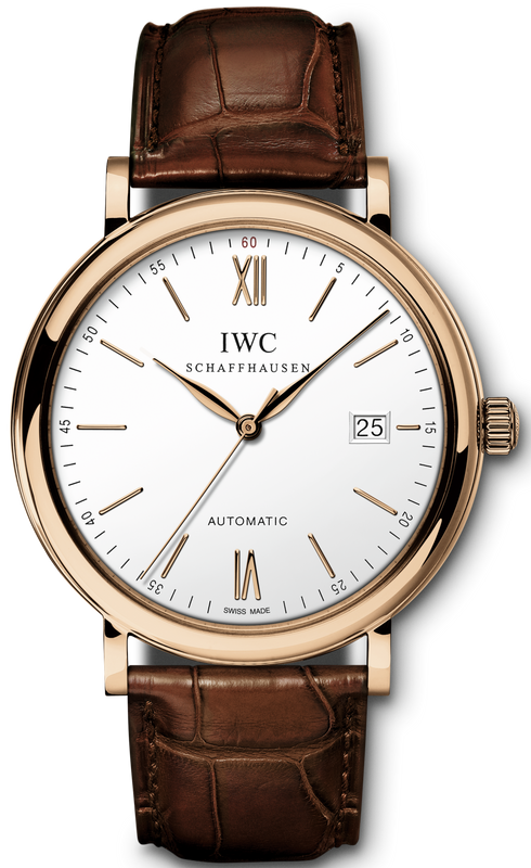 IWC Portofino Automatic White Dial Brown Leather Strap Watch for Men - IW356504