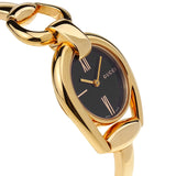 Gucci Horsebit Collection Black Dial Rose Gold Steel Strap Watch For Women - YA139507