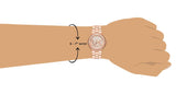 Michael Kors Lennox Three Hand Rose Gold Dial Rose Gold Steel Strap Watch For Women - MK7230