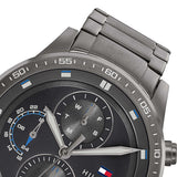 Tommy Hilfiger Trent Chronograph Grey Dial Grey Steel Strap Watch For Men - 1791806