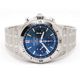 Breitling Chronomat B01 42mm Blue Dial Silver Steel Strap Watch for Men - AB0134101C1A1