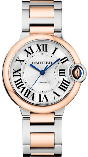 Cartier Ballon Bleu De Cartier Silver Dial Two Tone Steel Strap Watch for Women - W2BB0033