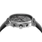 Michael Kors Sullivan Chronograph Black Dial Black Leather Strap Watch For Men - MK8997