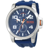 Hugo Boss Detroit Quartz Blue Dial Blue Silicone Strap Watch For Men - 1550008