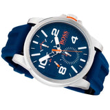 Hugo Boss Detroit Quartz Blue Dial Blue Silicone Strap Watch For Men - 1550008