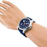 Hugo Boss Detroit Quartz Blue Dial Blue Silicone Strap Watch For Men - 1550008