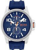 Hugo Boss Detroit Quartz Blue Dial Blue Silicone Strap Watch For Men - 1550008