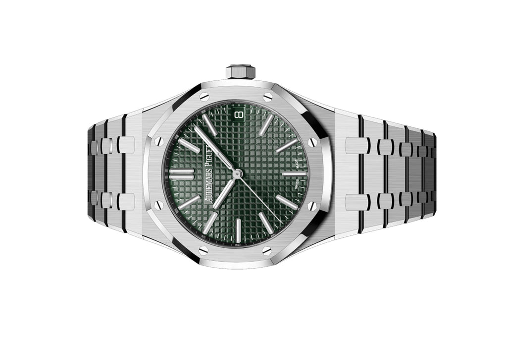 Audemars Piguet Royal Oak 50th Anniversary Green Dial Silver Steel