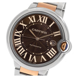 Cartier Ballon Bleu de Cartier Brown Dial Two Tone Steel Strap Watch for Men - W6920032