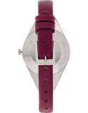 Calvin Klein Rebel Blue Maroon Dial Maroon Leather Strap Watch for Women - K8P231UN