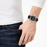 Tissot Gentleman Powermatic 80 Silicium Black Dial Jam Tangan Tali Kulit Hitam Untuk Pria - T127.407.16.051.00