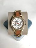 Fossil Riley Multifunction White Dial Orange Leather Strap Watch for Women - ES3723