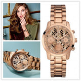 Guess Mini Sunrise Quartz Rose Gold Dial Rose Gold Steel Strap Watch For Women - W0448L9