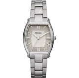 Fossil Wallace Designer Silver Dial Silver Steel Strap Watch for Women - ES3057