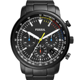 Fossil Goodwin Chronograph Black Dial Black Steel Strap Watch for Men - FS5413