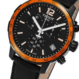 Tissot T Sport Quickster Chronograph Black Dial Black Rubber Strap Jam Tangan Untuk Pria - T095.417.36.057.01