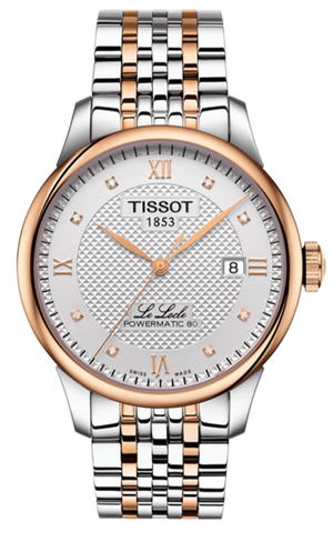 Tissot T Classic Le Locle Powermatic 80 Silver Dial Two Tone Steel Strap Watch For Men - T006.407.22.036.00