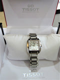 Tissot T Wave Diamonds Mother of Pearl Dial Silver Steel Strap Watch for Women - T02.1.285.74