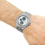 Maurice Lacroix Aikon Chronograph Silver Dial Silver Steel Strap Watch for Men - AI1018-SS002-131-1