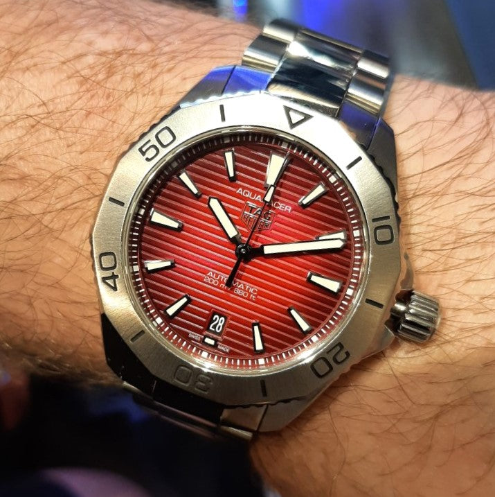 Tag Heuer Aquaracer Professional 200 Automatic Red Dial Silver