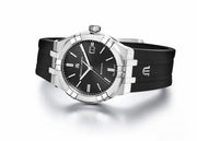Maurice Lacroix Aikon Automatic Chronograph Black Dial Black Leather Strap Watch for Men - AI1808-SS000-330-2