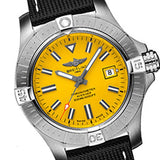 Breitling Avenger Automatic 45 Seawolf Yellow Dial Black Nylon Strap Watch for Men - A17319101I1X1