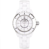 Chanel J12 Diamonds Quartz Ceramic White Dial White Steel Strap Watch for Women - J12 H2422