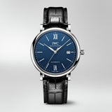 IWC Portofino '150 Years Edition' Automatic Blue Dial Black Leather Strap Watch for Men - IW356518