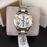 Michael Kors Bradshaw Chronograph Silver Dial Two Tone Steel Strap Watch For Women - MK5912