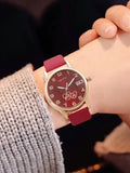 Coach Perry Red Dial Red Leather Strap Watch for Women - 14503486