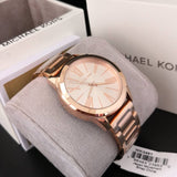 Michael Kors Hartman Rose Gold Dial Rose Gold Steel Strap Watch For Women - MK3491