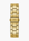 Guess G Twist Diamonds Gold Dial Gold Steel Strap Watch For Women - W1201L2