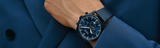 Hugo Boss Pioneer Quartz Blue Dial Blue Leather Strap Watch For Men - 1513711