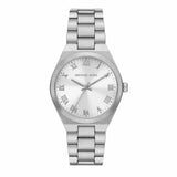 Michael Kors Lennox Three Hand Silver Dial Silver Steel Strap Watch For Women - MK7393