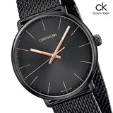 Calvin Klein High Noon Quartz Black Dial Black Mesh Bracelet Watch for Men - K8M21421