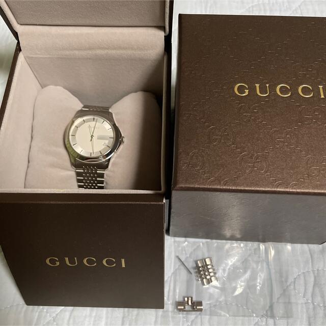 Gucci G Timeless Silver Dial Silver Steel Strap Watch For Men