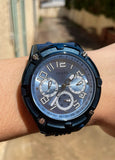 Guess Flagship Chronograph Blue Dial Blue Steel Strap Watch for Men - W0601G2