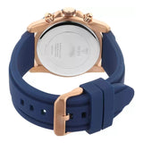 Guess Commander Blue Dial Blue Rubber Strap Watch for Men - GW0211G4