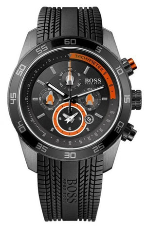 Hugo Boss Motorsport Special Edition Black Dial Black Rubber Strap Watch For Men - HB1512662