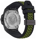 Versace Chain Reaction Quartz White Dial Green Rubber Strap Watch for Men - VEDY00419