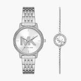 Michael Kors Melissa Quartz Silver Dial Silver Steel Strap Watch for Women - MK4370