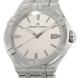 Maurice Lacroix Aikon Date White Dial Silver Steel Strap Watch for Men - AI1008-SS002-131-1