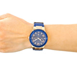 Guess Jet Setter Analog Quartz Blue Dial Blue Rubber Strap Watch For Women - W0571L1