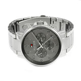 Tommy Hilfiger Chronograph Grey Dial Silver Steel Strap Watch for Men - 1710382